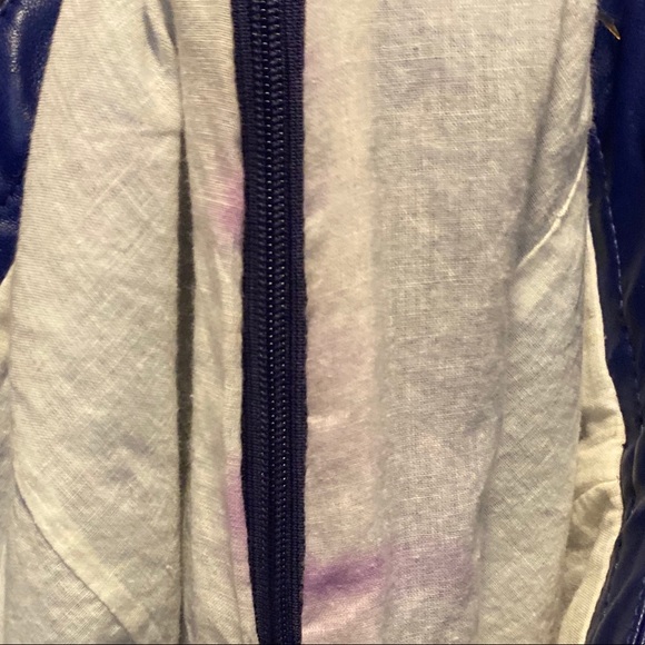 ☔️ ASTR the Label Blue 🌈 Multi Tweed Leather Trim Hi Low Skirt Sz Small - Picture 14 of 16